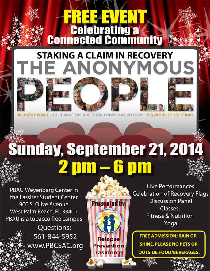 movie-premier-poster-Sept21 Staking a Claim in Recovery